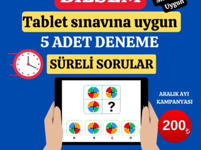 BİLSEM GENEL YETENEK 2024-2025 5 ADET ONLİNE DENEME SINAVI